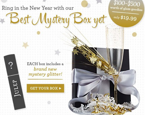 Julep New Year’s Eve Mystery Box Time! $100 Minimum Value for only $19.99