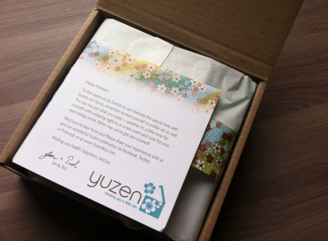 Yuzen Box – December 2012 Review – Eco Friendly Spa Subscription Boxes