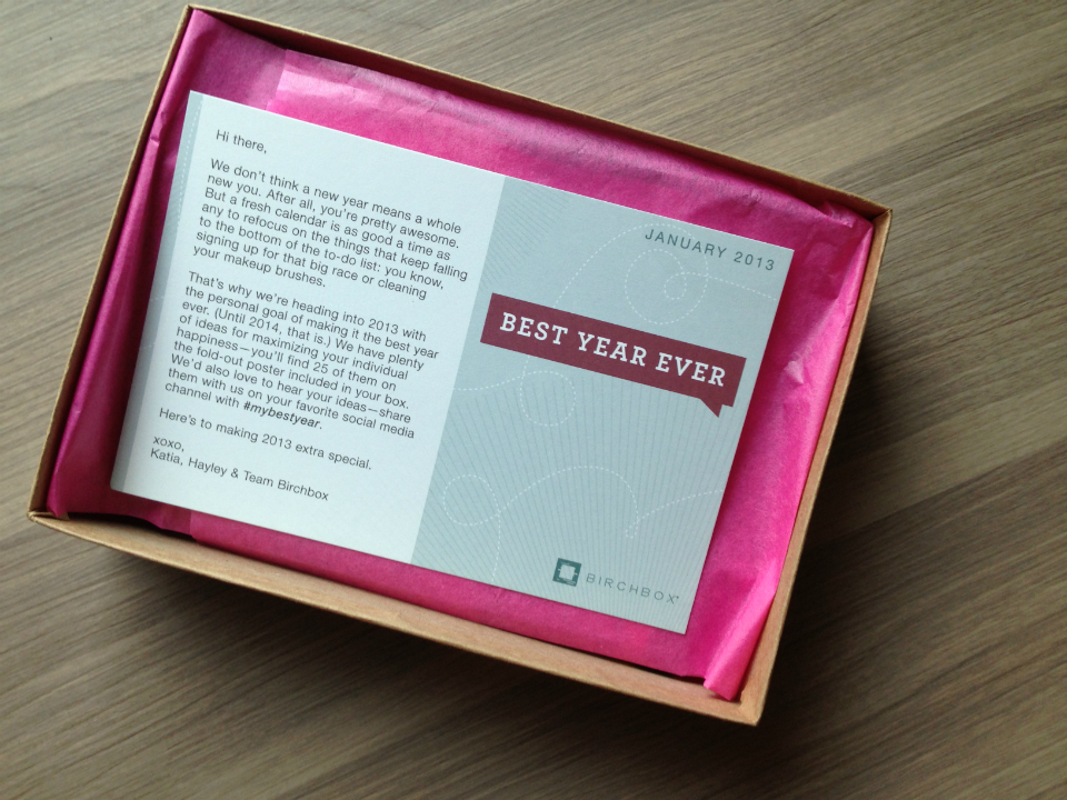 Birchbox January 2013 Review - Monthly Beauty / Makeup Subscription Boxes & Reviews