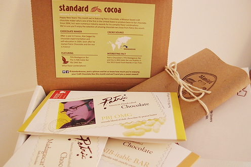 New Subscription Box Alert! Standard Cocoa - Gourmet Chocolate Bars Delivered Monthly!