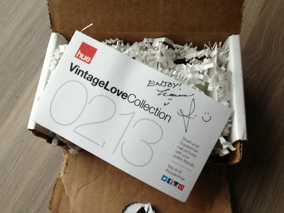 Square Hue Box Review - February 2013 - Monthly Nail Polish Subscription Service