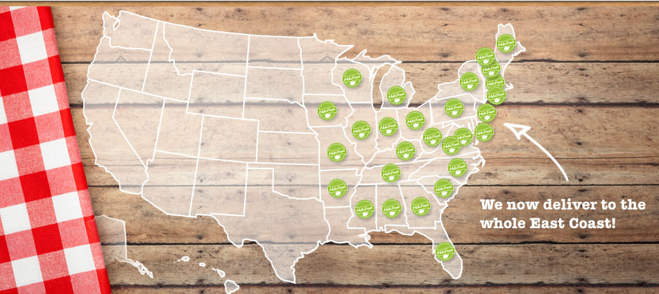 hello fresh map