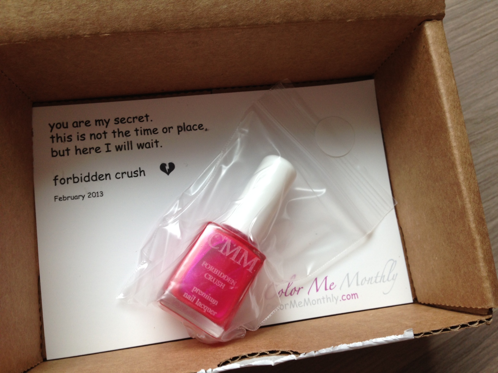 Color Me Monthly Review - February 2013 - Nail Polish Subscription Boxes