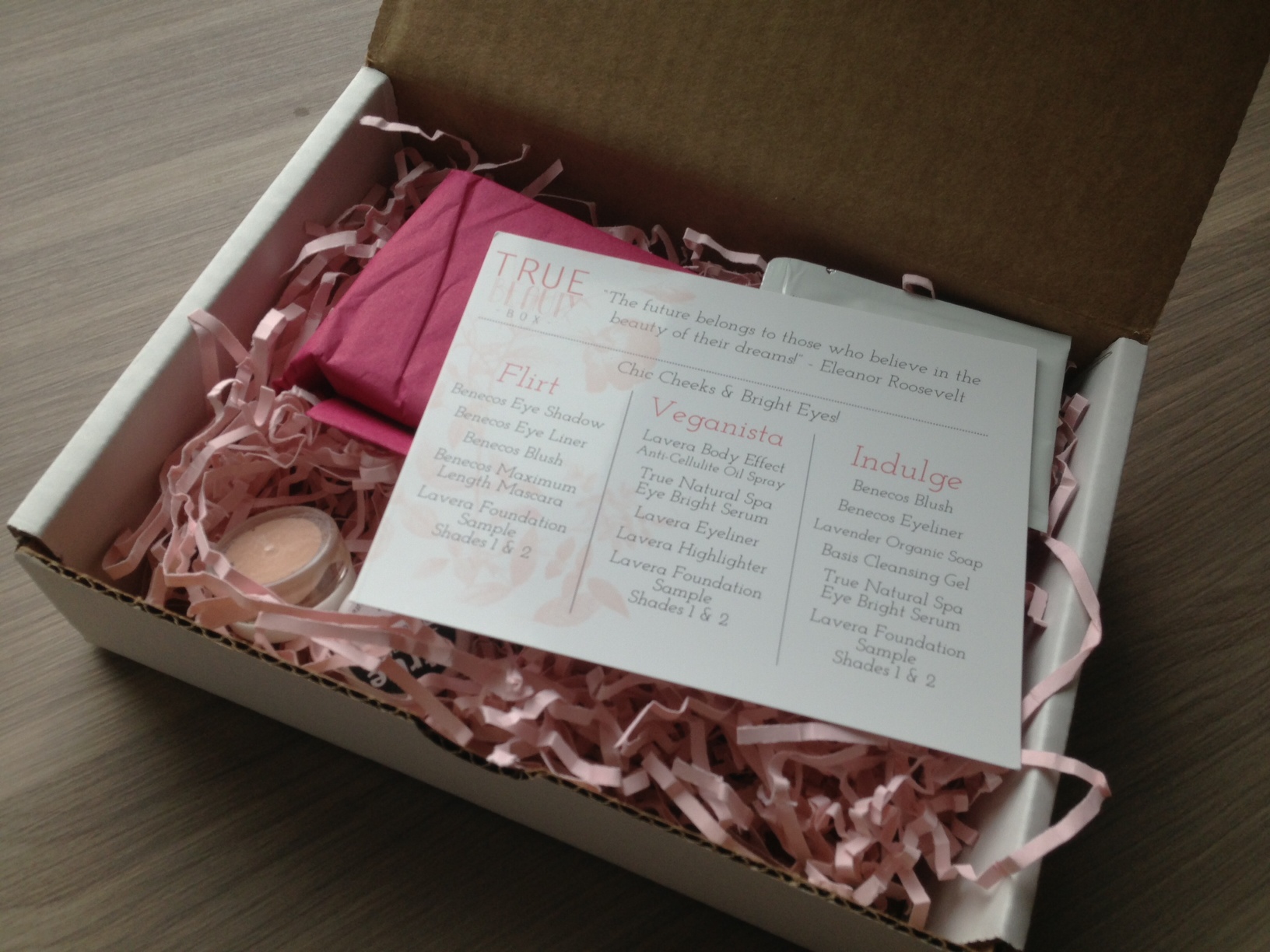 True Beauty Box Review - February 2013 - Natural Makeup Subscription Boxes