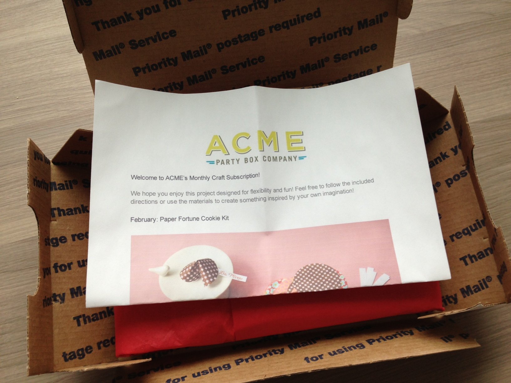 Acme Party Box Company Craft Subscription Review – February 2013