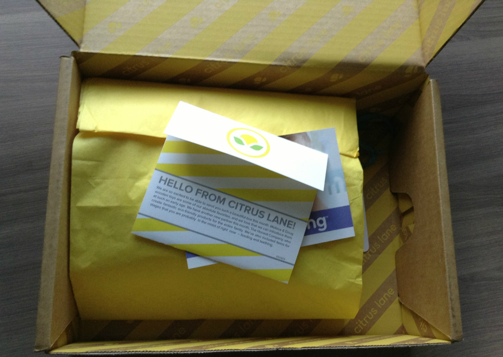 Citrus Lane Review – Monthly Subscription Boxes for Babies & $10 Off Coupon! April 2013