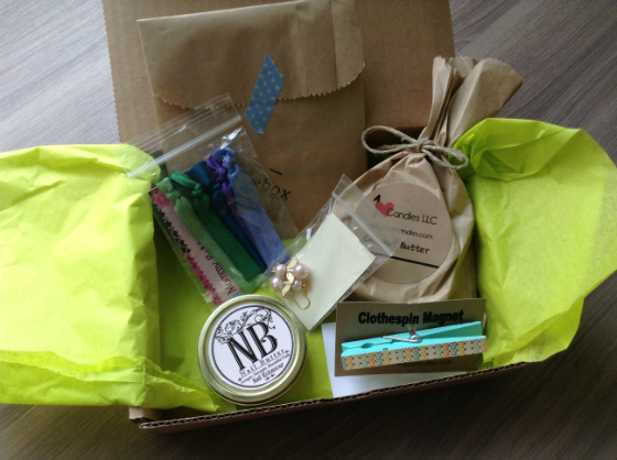 Dottie Box Subscription Review - April 2013 - Monthly Handmade Goodies!