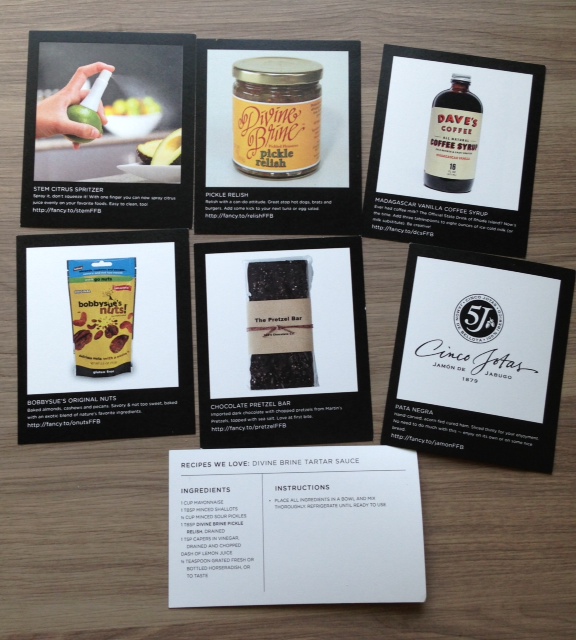 Fancy Food Box Review - Gourmet Food Subscription Service - April 2013