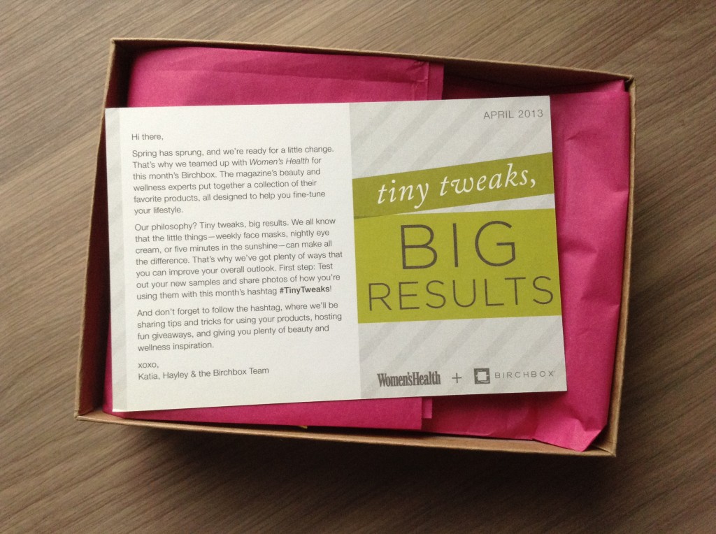 Birchbox Review - April 2013 - Monthly Beauty Sample Box