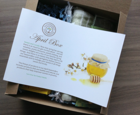 Seasons Box Review - April 2013 - Monthly Subscription for Women