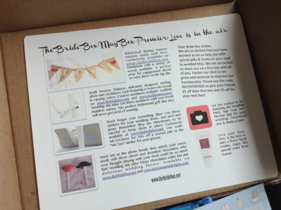 The Bride Box Review - Monthly Women's Subscription Box - May 2013