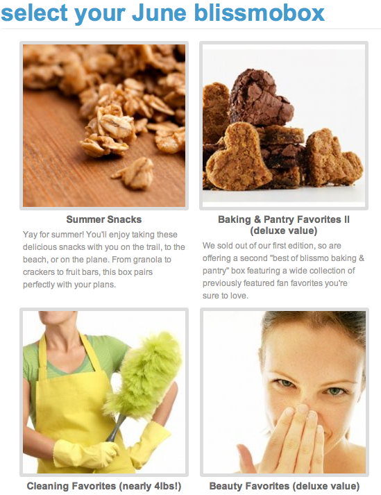 Monthly Blissmo Subscription Box Selection Time for June! 