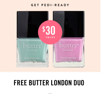 Free Butter London Nail Polish Duo with Shoemint Purchase