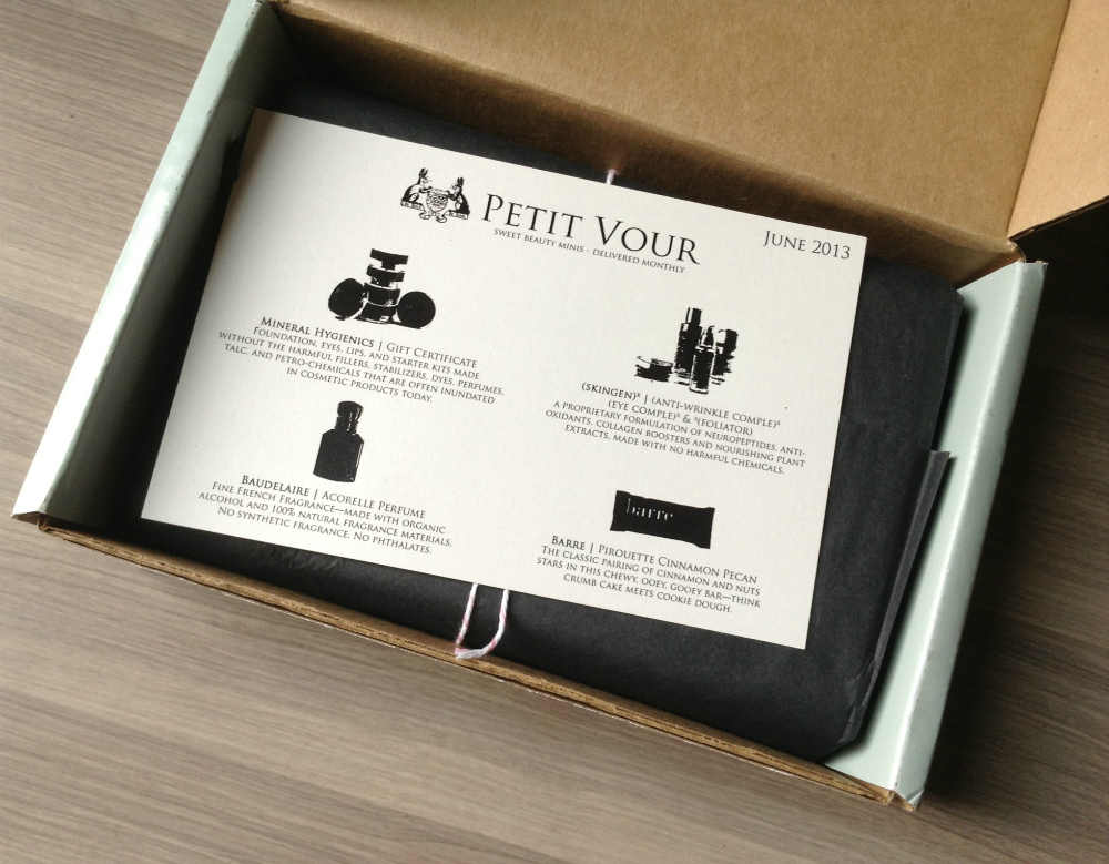 Petit Vour Beauty Box Review – Monthly Subscription Service – June 2013