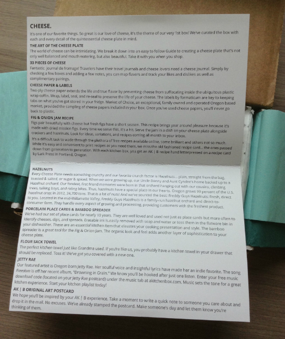 A Kitchen Box Review - Monthly Gourmet Subscription - July 2013