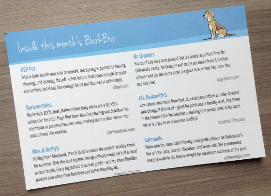 BarkBox Review & Coupon - July 2013