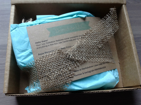 Dottie Box Review - July 2013 - Indie Subscription Boxes
