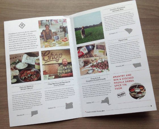 Mantry Review - Gourmet Food Subscription Box - July 2013