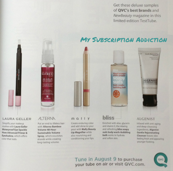 QVC New Beauty Test Tube - August 2013 Spoilers!