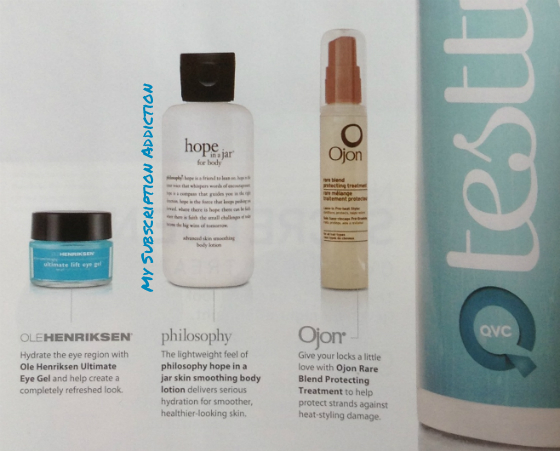 QVC New Beauty Test Tube - August 2013 Spoilers!