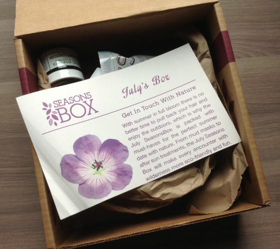 Seasons Box Review - Eco-Friendly Subscription Box - July 2013