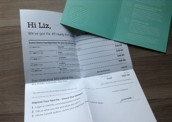 Stitch Fix Review - Women's Clothing Subscription Service - July 2013