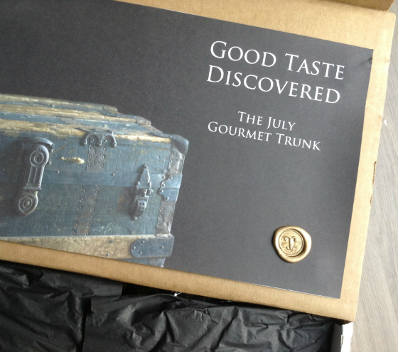 Taste Trunk Gourmet Food Subscription Review - July 2013