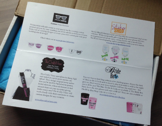 The Bride Box Review - Women's Subscription - July 2013