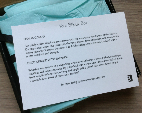 Your Bijoux Box Review - Jewelry Subscription Box - July 2013