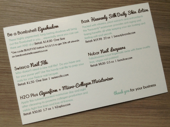 Beauty Box 5 Review - August 2013