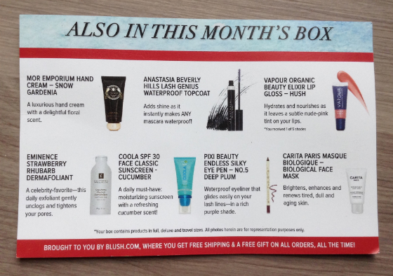 Blush Mystery Beauty Box Review - August 2013