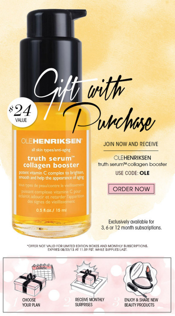 New GlossyBox Gift With Purchase Coupon Offer!