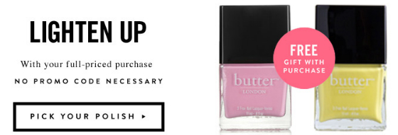 Free Butter London Polish or Lip Gloss at JewelMint & ShoeMint!