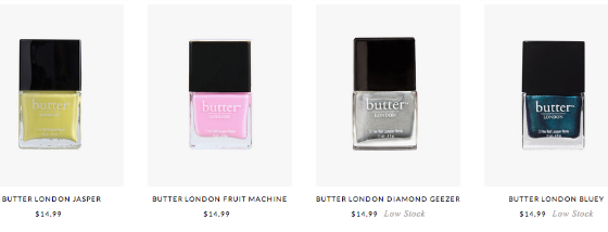 Free Butter London Polish or Lip Gloss at JewelMint & ShoeMint!