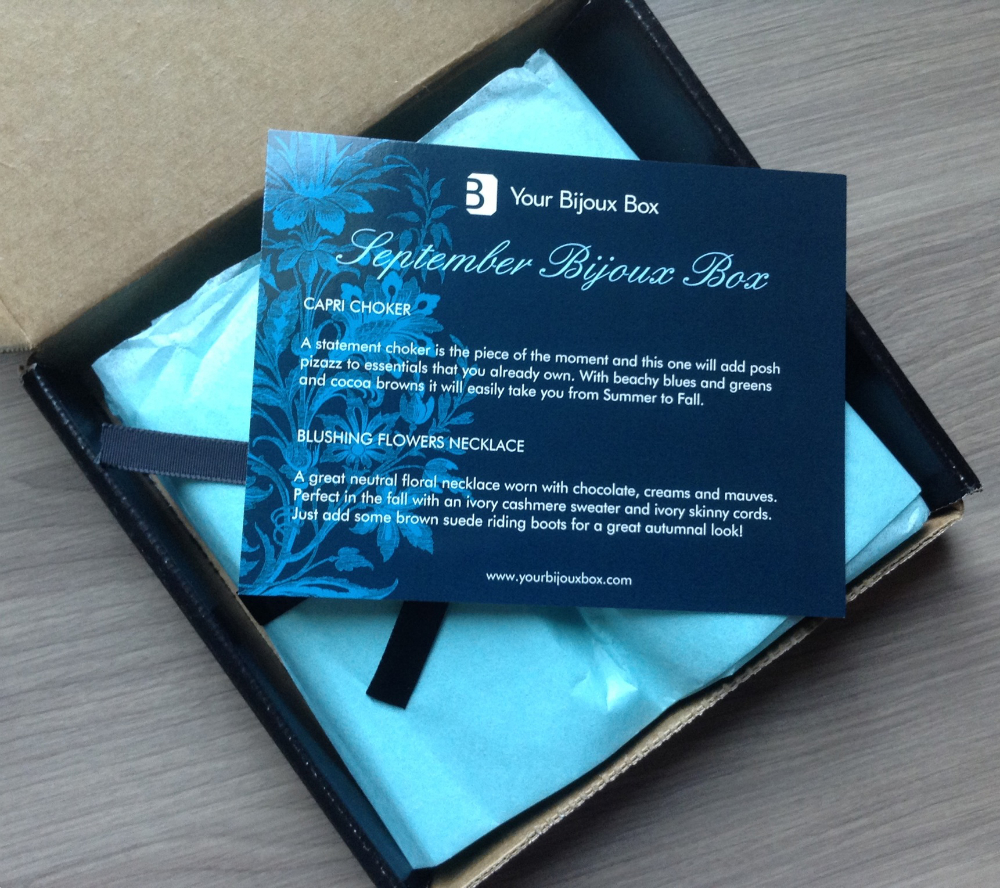 Your Bijoux Box Review – September 2013