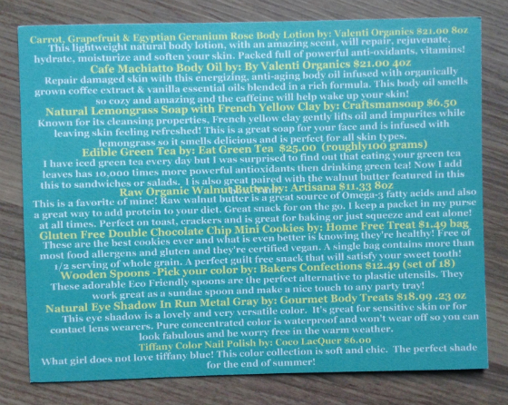 Eco Emi Subscription Box Review - August 2013