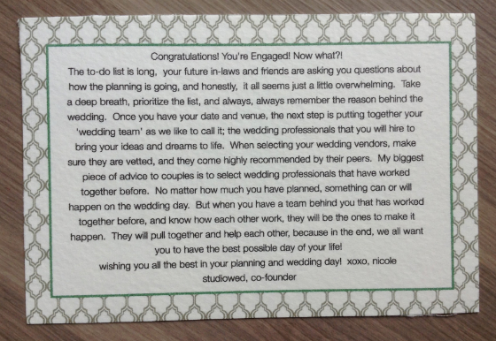 Studio Wed Box Review - Subscription Boxes for Brides