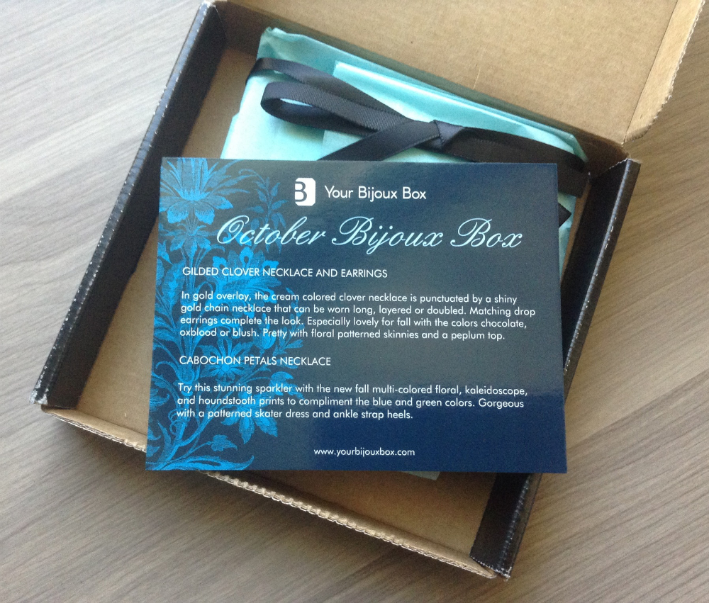 Your Bijoux Box Review & Coupon Code – October 2013