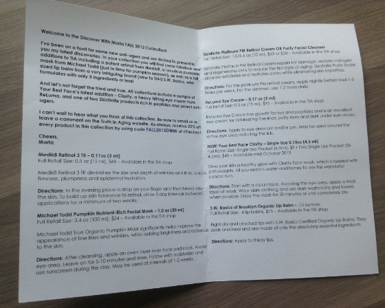 Discover with Marta Subscription Box Review - Fall 2013 