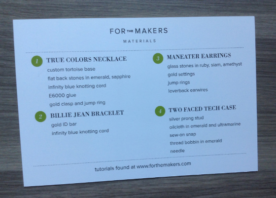 For The Makers Review - Craft Subscription Box