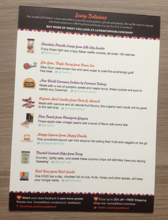 Love With Food Review - October 2013