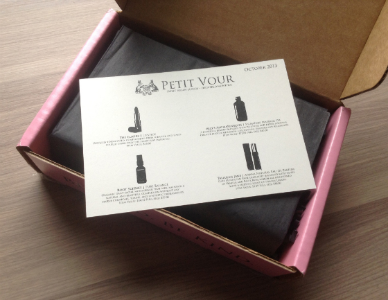 Petit Vour Beauty Box Review - October 2013