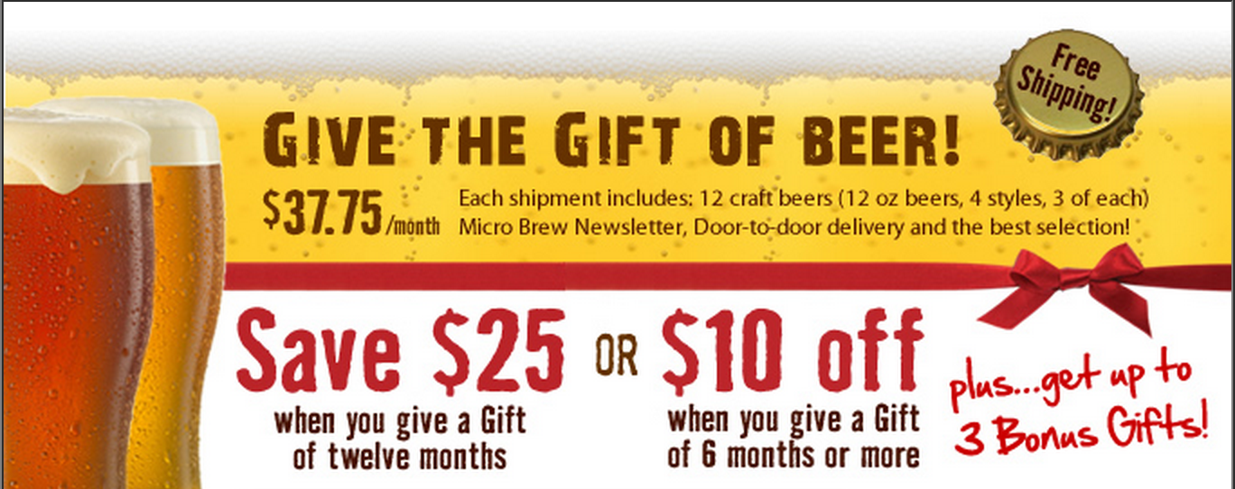 New Craft Beer Club Deal - Save $10 to $25!