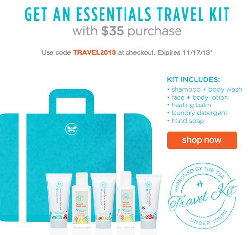 Free Honest Company Travel Kit with $35 Purchase!