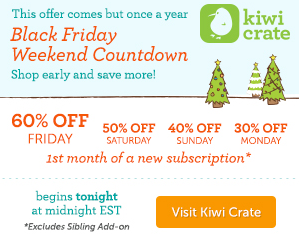 Black Friday Subscription Box Deal: 60% Off Kiwi Crate!