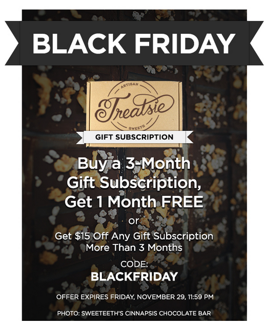 Black Friday Deals: Free Month of Treatsie with Gift Subscription