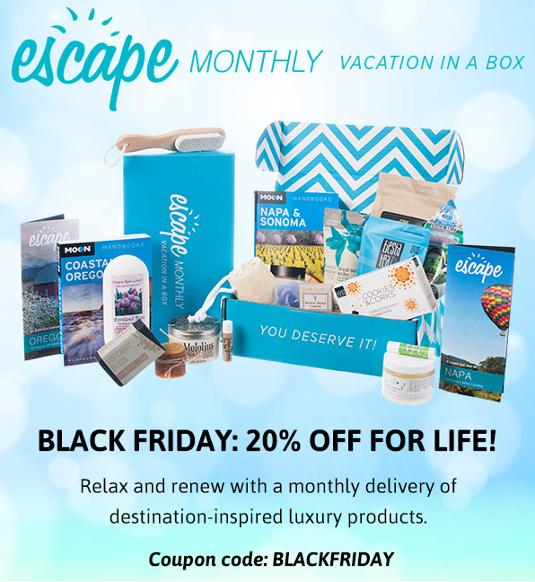 Black Friday Deal - 20% Off Escape Monthly Subscriptions