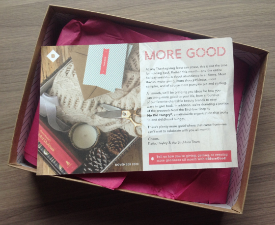 Birchbox Review - November 2013