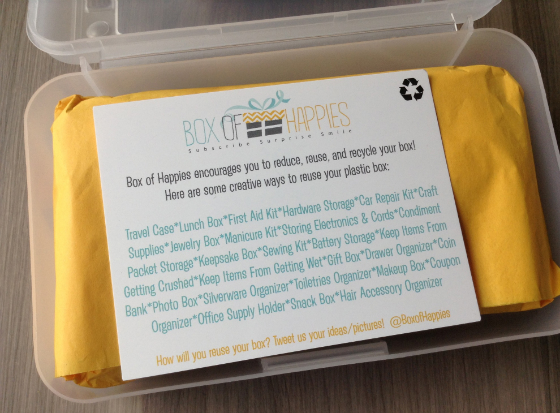 Box of Happies Subscription Box Review - November 2013