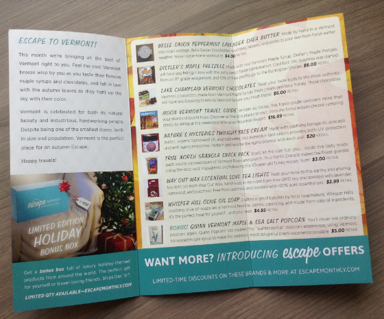Escape Monthly Subscription Box Review November 2013
